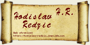 Hodislav Redžić vizit kartica